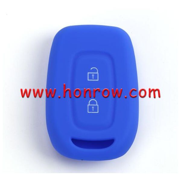 For Renault 2 button silicon case blue