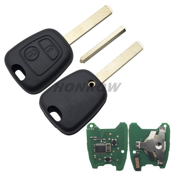 For Peugeot 2 button remote key with 307 blade 433Mhz PCF7961 Chip