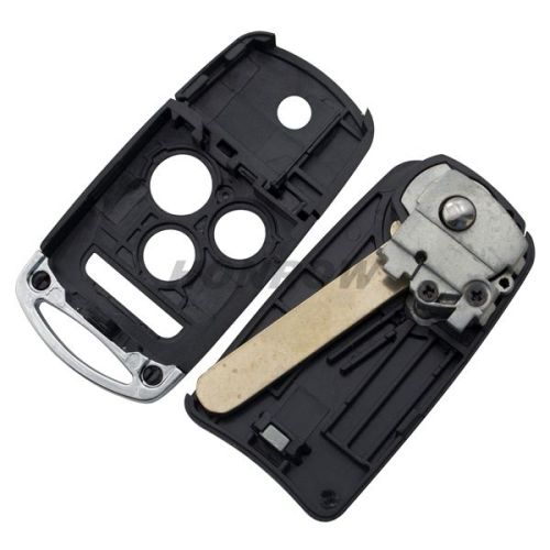 For ac 3+1 button flip remote key shell