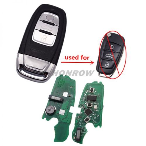 For Audi modified Keyless MQB 3B flip remote key with ID48 chip-434mhz ASK model