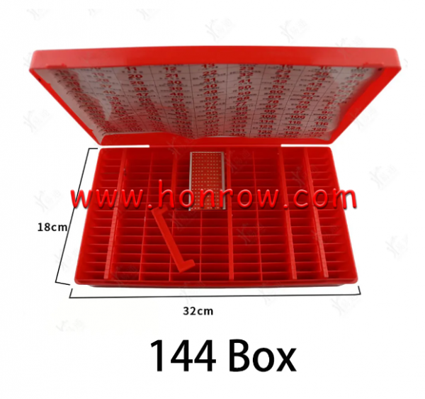 KD 144 Units Key Blank Collecting Box Storage Box Key Material Box for KD VVDI XHORSE Flip Key Blade Locksmith Tool