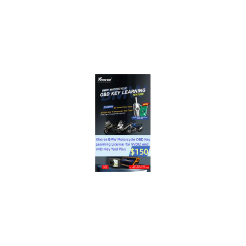 Xhorse BMW Motorcycle OBD Key Learning License for VVDI2 and VVDI Key Tool Plus