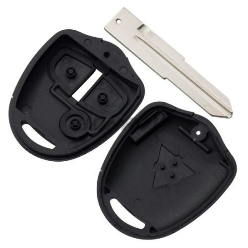 For Mit 2 button remote key blank with Left Blade Without Logo