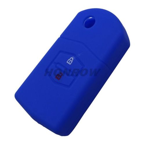 For Mazda 2 button Silicone case Blue color(MOQ:50pcs)