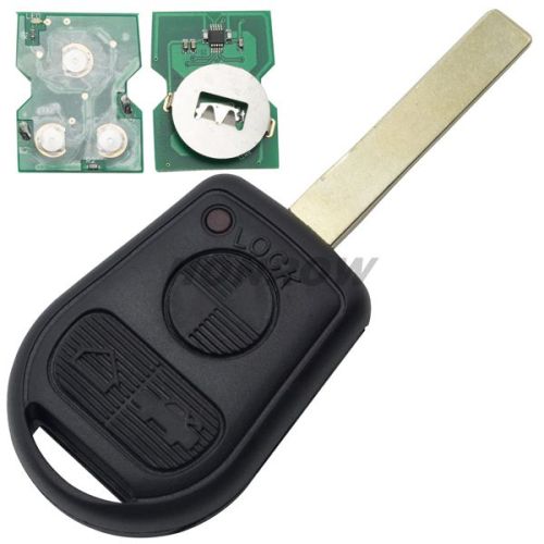 For BMW 3 button remote key with 2 track blade 433mhz with ID44 PCF7935 Chip