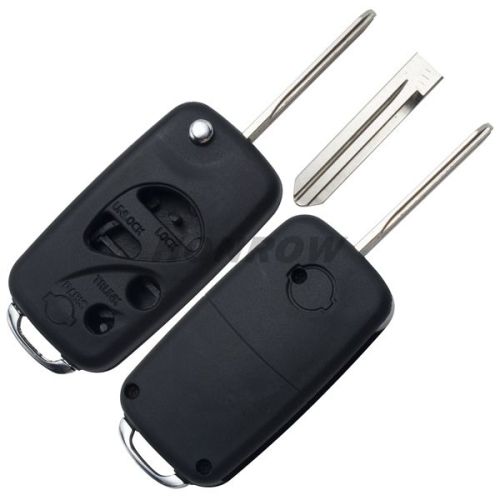 For Nissan Sunny 4 button modified flip remote key blank