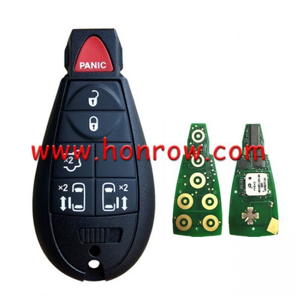 For Chrysler Aftermarket  5+1Button Keyless Go remote key 433mhz  PCF7945 chip IYZ-C01C FCCID: 68070394AJ