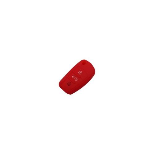 For Audi 3 button Silicone case red color (MOQ: 50pcs)