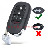 For Honda Accord Civic 4+1 button smart remote Key with  4A Chip 433.92MHz  FCCID:KR5TP-4