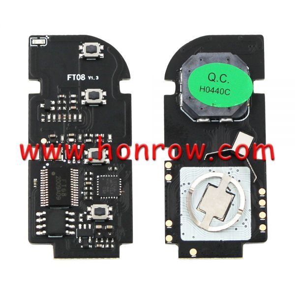 Lonsdor FT08-H0440C Keyless Go Smart Remote Key Board PCB 433.58/434.42MHz and 8A Chip support KH100/k518 key programmer P4(91 00 AA AA)