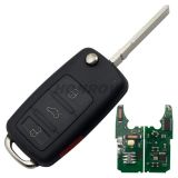 For VW Touareg non-keyless 3+1 button remote with 433Mhz 46 PCF7947A HITAG2 chip P/N: 3D0959753AK/ 3D0959753AA/ 3D0959753AM
