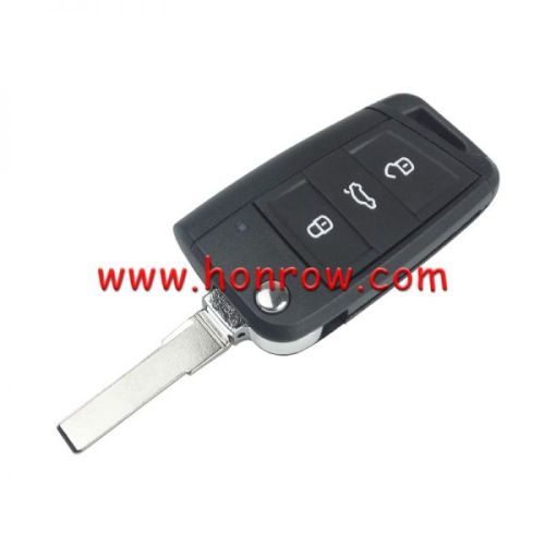 For VW Golf7 3 button remote key shell with HU66 blade