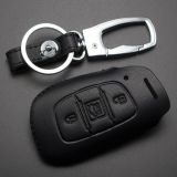 For Hyundai 3 button key cowhide leather case