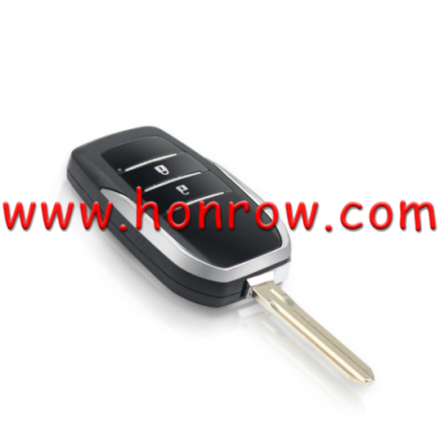 For Toy Land Cruiser Camry Corolla  2 Buttons Modified Flip Car Key Shell with TOY43 blade