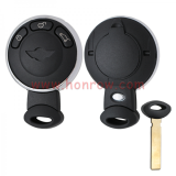 For BMW MINI 3 Button remote key blank ,the battery place on the back