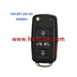 For VW 4+1 button remote key with 315Mhz ID48 chip  FCCID:561837202D