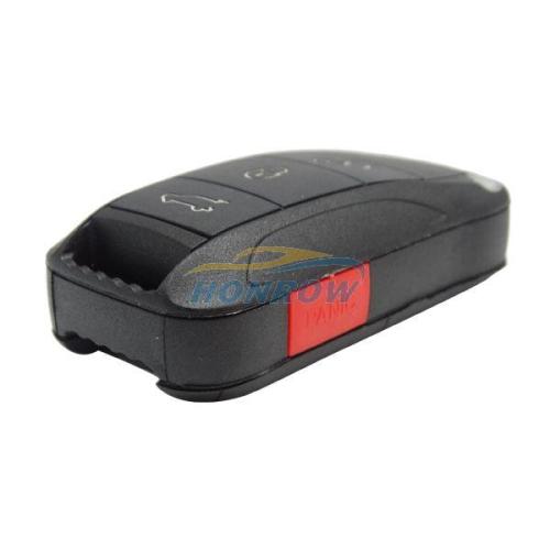 For Por Cayenne 3+1 button flip remote  key blank with with red panic
