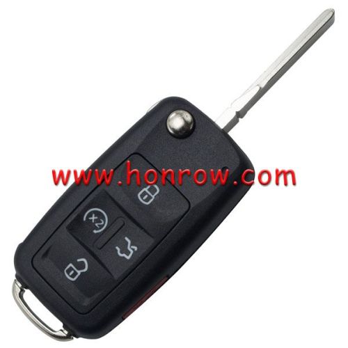 For V 4+1 button flip remote  key shell