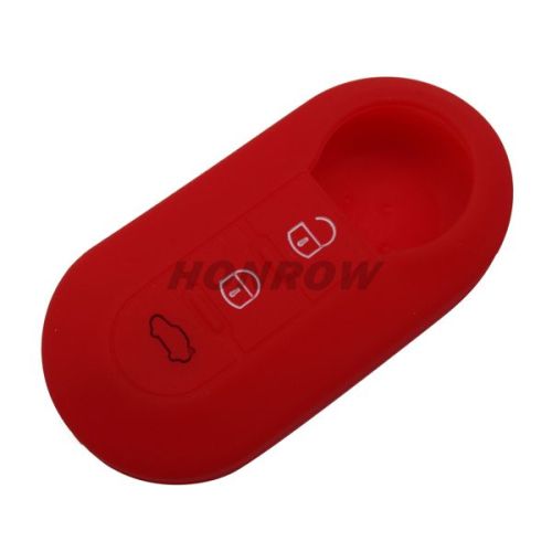 For Fiat 3 button Silicone case (red color)