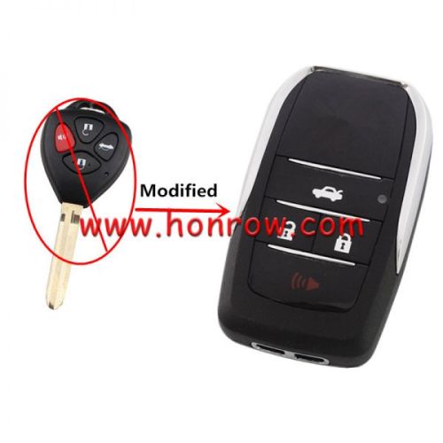 For Toyota modified 4 button key shell with TOY 43 blade