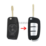 For Fo Mondeo Focus Fiesta Transit FO21 Uncut Blade Modified Folding Flip Remote Key Shell