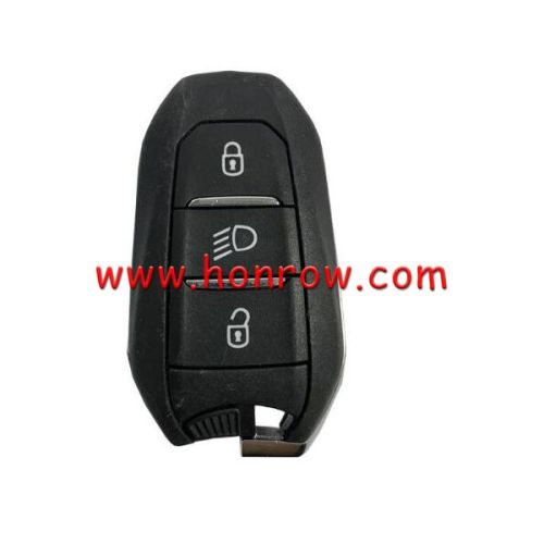 For Original 90% new Peugeot 3 button remote key blank with light button HU83 blade