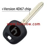 For To transponder key with Version 4D67 chip (Soft plastic handle and cupronickel key blade)