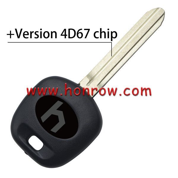 For To transponder key with Version 4D67 chip (Soft plastic handle and cupronickel key blade)