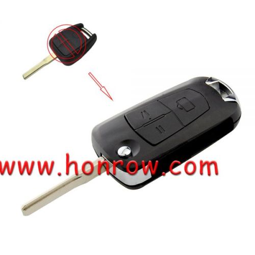 For Opel 3 button modified flip remote key blank with HU43 Blade