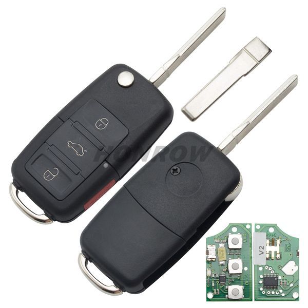 For VW remeot key with 3+1 button 315MHZ  ID48 chips 1JO959753T
