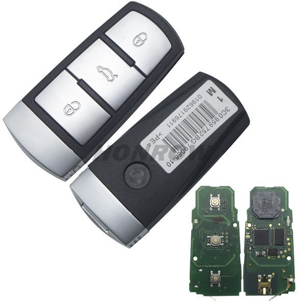 For  VW Magotan keyless 3 button remote key with ID46 chip after 2010 year 433Mhz 3C0959752BG