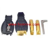 For Benz 3 button remote  key blank gold color