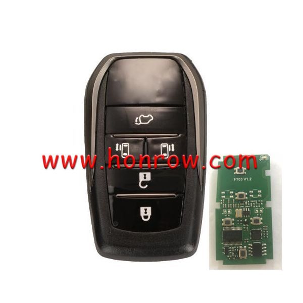 For Toy ALPHARD VELLFIRE 6 Buttons Smart Remote Car Key  Board No. 0120 with 312/314.2MHz 8A chip OE# 89904-58280 Board Number: 0120