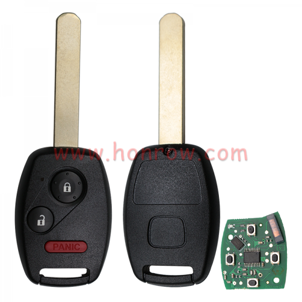 For Honda Accord Sedan Pilot Civic CRV 2+1 button remote key with 313.8Mhz ID46 chip FCCID :KR55WK49308