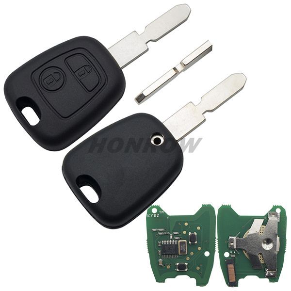 For Peugeot 2 button remote key with 406 blade 433Mhz PCF7961 Chip