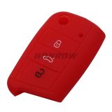 For VW 2+1 button silicon case red color