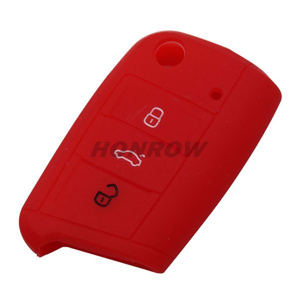 For VW 2+1 button silicon case red color