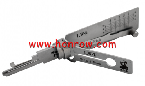 Original LISHI  2-in-1 LW4 5pin Decoder for Locksmith Repairing Tools 2-in-1 Residential Pick & Decoder