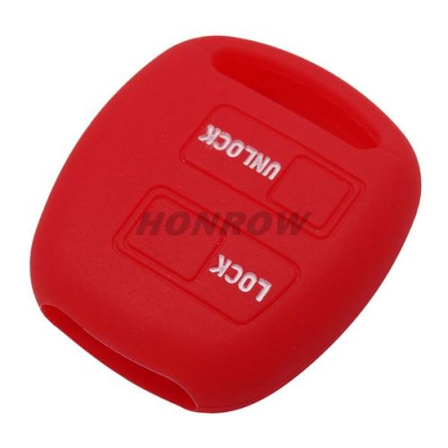 For Toyota 2 button silicon case Red Color (MOQ 50pcs)