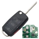 For VW remote key with 3+1 button 315MHZ  ID48 chips 1JO959753DC