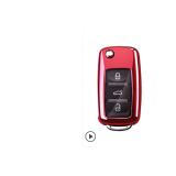 For VW protective key case red color MOQ:5pcs