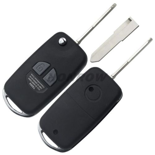 For Suz 2 button flip remote key blank