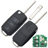 For VW  remote key with 3 button  433MHZ  ID48 chips 1JO959753P