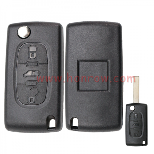 For Fi 3 buton flip remote key blank