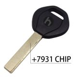 ForBM transponder key with 2 track blade 7931 chip