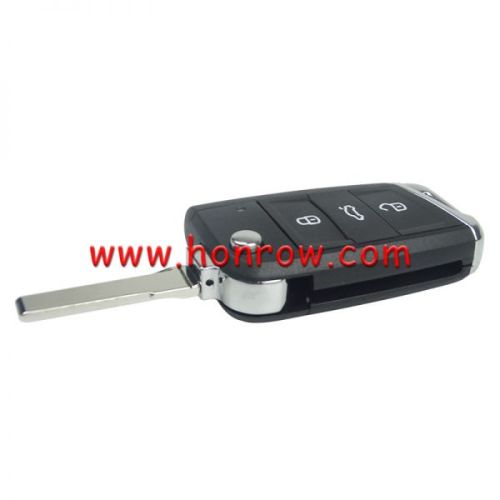 For VW Golf7 3 button remote key shell with HU66 blade