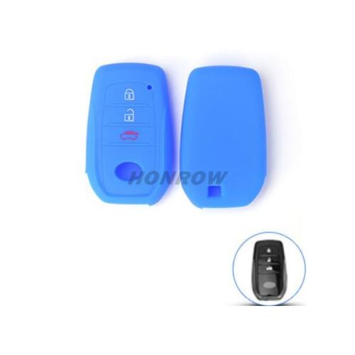 For Toyota 3 button silicon case blue color