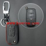 For Audi 3 button key cowhide leather case.
