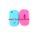 For Ford 3 button silicon case blue