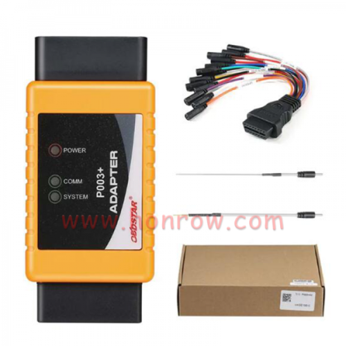 OBDSTAR P003+ Kit Working with OBDSTAR DC706 Series Tablets for ECU EEPROM / Flash Data / IMMO Data  Package Includes: 1pc x OBDSTAR P003+ adapter 1pc x ECU BENCH jumper